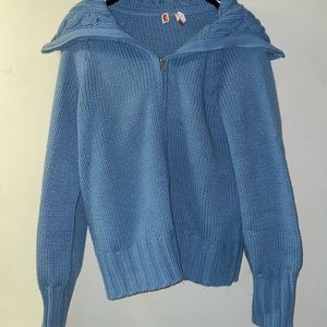 Vintage Knit Zip Up Sweater